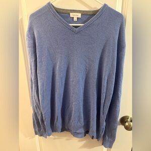 Calvin Klein Men's Light Blue V-Neck Sweater